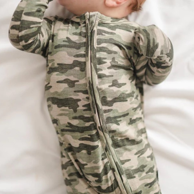 Bamboo Zipper Romper  |  Camo  |  NB