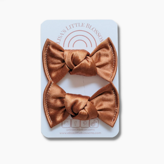 Knot Pigtail Set - Satin  |  Copper